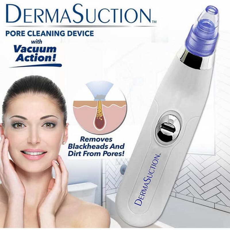 Derma Suction Pore Cleaning Device With Vacuum Action Face Pore Cleaner Facial Beauty Equipment 4 in 1 Black Head Remover
